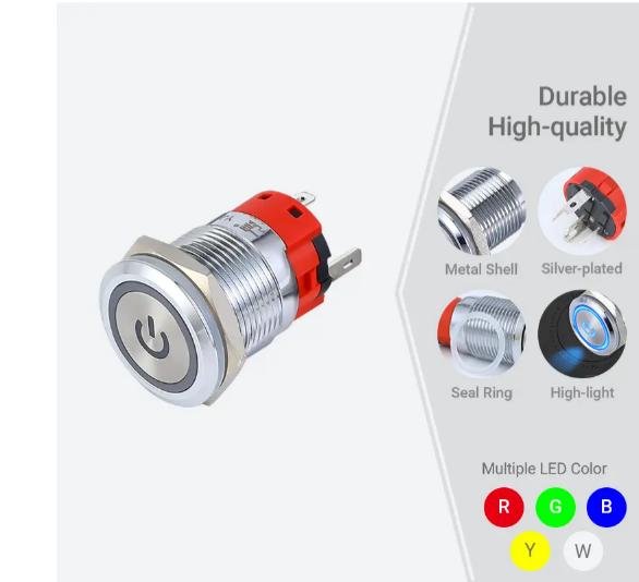 19mm 3a Push Button Ngalih