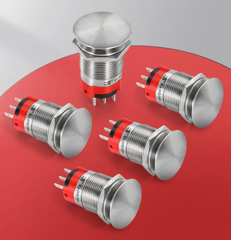 Mushroom Type Colour Metal Push Button Switch Mushroom Type Colour Metal Push Button Switch